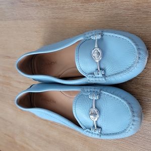 Blue coach loafers